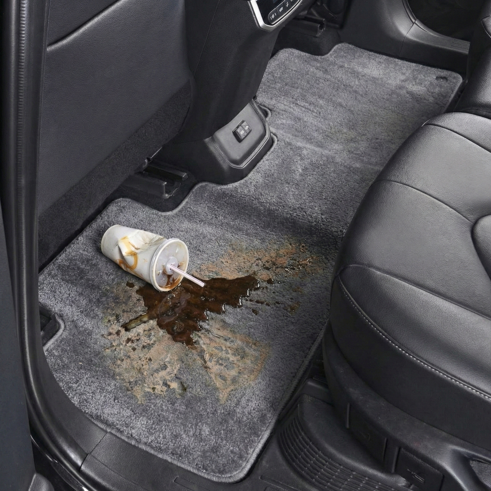 Porta-malas antes — sem proteção